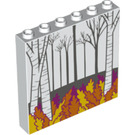 LEGO Panneau 1 x 6 x 5 avec Autumn Woodland Décoration (59349)