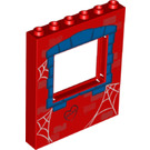 LEGO Panel 1 x 6 x 6 with Window Cutout with Blue stone window frame with Spider webs (15627 / 36809)