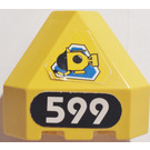 LEGO Panel 3 x 3 x 3 Esquina con Submarine y "599" Pegatina (30079)