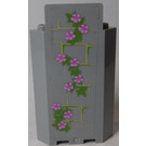 LEGO Panel 3 x 3 x 6 Corner Wall with Ivy Trunks with 10 Magenta Flowers (Right) Sticker without Bottom Indentations (87421)