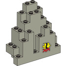 LEGO Paneel 3 x 8 x 7 Steen Driehoekig met Vis Onderkant Sticker (6083)