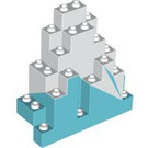 LEGO Panneau 3 x 8 x 7 Osciller Triangulaire avec Marbled blanc (6083 / 52210)