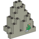 LEGO Panneau 3 x 8 x 7 Roche Triangulaire avec Sea Herbe Autocollant (6083)