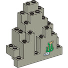 LEGO Paneel 3 x 8 x 7 Steen Driehoekig met Sea Gras Sticker (6083)
