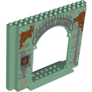 LEGO Paneel 4 x 16 x 10 met Gate Gat met Arkham Asylum Decoratie (15626 / 54975)