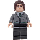 LEGO Pansy Parkinson - Dark Bluish Gray Slytherin Cardigan Sweater without Crest, Black Legs