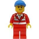 LEGO Paramédical dans Rouge uniform, Bleu Balle Casquette Minifigurine