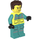 LEGO Paramedic with Dark Brown Wavy Hair Minifigure