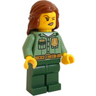 LEGO Park Ranger jossa Reddish Ruskea Hiukset Minihahmo