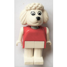 LEGO Paulette Poodle Fabuland Figure aux yeux blancs