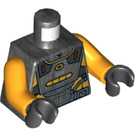 LEGO Parelmoer Donkergrijs AIM Agent Minifig Torso (973 / 76382)