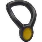 LEGO Pearl Dark Gray Amulet with Yellow Stone