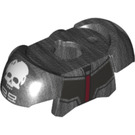 LEGO Pearl Dark Gray Armor with Curved Shoulder Pads with Skull and Dark Red Line (69133 / 78643)