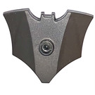 LEGO Pearl Dark Gray Bat shield narrow with stud