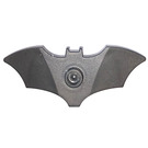 LEGO Pearl Dark Gray Bat shield wide with stud