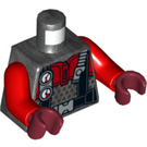 LEGO Pearl Dark Gray Frankie Lupelli Minifig Torso (973 / 76382)