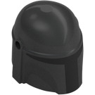 LEGO Perle dunkelgrau Helm mit Seiten Löcher mit Mandalorian Schwarz Abschnitt (64220 / 105748)