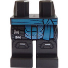 LEGO Perle dunkelgrau Hüften und Beine mit Knee Pads Dark Azure Sash (Nya) (3815)