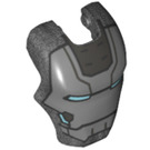 LEGO Perle dunkelgrau Iron Man Visier mit Silber Maske (80617)