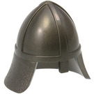 LEGO Pearl Dark Gray Knights Helmet with Neck Protector (3844 / 15606)