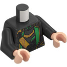 LEGO Perle mørkegrå Loki med Pearl Dark Grå Dragt og Minifig Torso (973 / 76382)