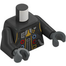 LEGO Pearl Dark Gray Minifig Torso (973)