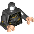LEGO Parelmoer Donkergrijs Minifig Torso met Zilver en Gold Female Armor (973)