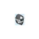 LEGO Pearl Dark Gray Ninjago Wrap with White Mask and Ninjago Logogram