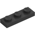 LEGO Pearl Dark Gray Plate 1 x 3 (3623)