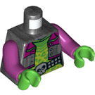 LEGO Parelmoer Donkergrijs Raze Minifig Torso (973 / 76382)