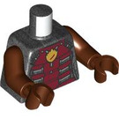 LEGO Pearl Dark Gray Rocket Raccoon Minifig Torso (973 / 76382)