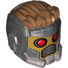 LEGO Gris oscuro perla Star-Lord Casco espacial con Rojo Pupils y Pelo (17468)