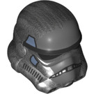 LEGO Pearl Dark Gray Storm Trooper Helmet with Dark Stone Gray and Sand Blue Pattern (19974 / 30408)