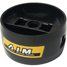 LEGO Pearl Dark Gray Technic Cylinder with Center Bar with 'A.I.M.' Sticker (41531)
