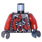 LEGO Perle dunkelgrau Torso Ninjago Metallic Silber Armor (973)