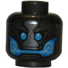 LEGO Perle dunkelgrau Ultron Minifigure Kopf (Einbau-Vollbolzen) (3626 / 20771)