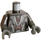 LEGO Pearl Dark Gray Ultron Prime Minifig Torso (973 / 76382)