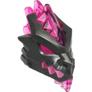 LEGO Parelmoer donkergrijs Vengestone Helm Hoofd met Transparant Dark Roze Crystal Shards  (86184)