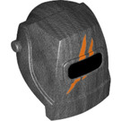 LEGO Pearl Dark Gray Welding Mask with Orange Claw Marks (13792 / 39434)