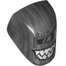 LEGO Pearl Dark Gray Welding Visor with Pointed Teeth (65195 / 66668)