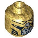 LEGO Parelmoer goud Buitenaards wezen Voet Soldaat Hoofd (Verzonken solide nop) (10335 / 10336)