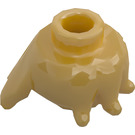 LEGO Pearl Gold Alien Head with Jagged Bottom Edge  (90322)