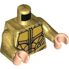 LEGO Pearl Gold Atlantean Guard Minifig Torso (76382)