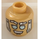 LEGO Perlgold Bass Bot Kopf (Einbau-Vollbolzen) (3626)