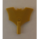 LEGO Pearl Gold Batarang with one Bar at bottom