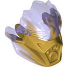 LEGO Pearl Gold Bionicle Mask with Transparent Purple Back (24154)