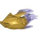 LEGO Pearl Gold Bionicle Mask with Transparent Purple Back (24162)