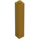 LEGO Parelmoer goud Steen 1 x 1 x 5 met volle nop (2453)