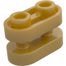 LEGO Perlgold Backstein 1 x 2 Gerundet mit open Center (77808)