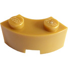 LEGO Pearl Gold Brick 2 x 2 Round Corner with Stud Notch and Reinforced Underside (85080)